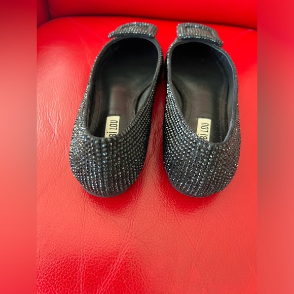 Women’s Bibi Lou Black glitter flats Sz 38 - Picture 7 of 8